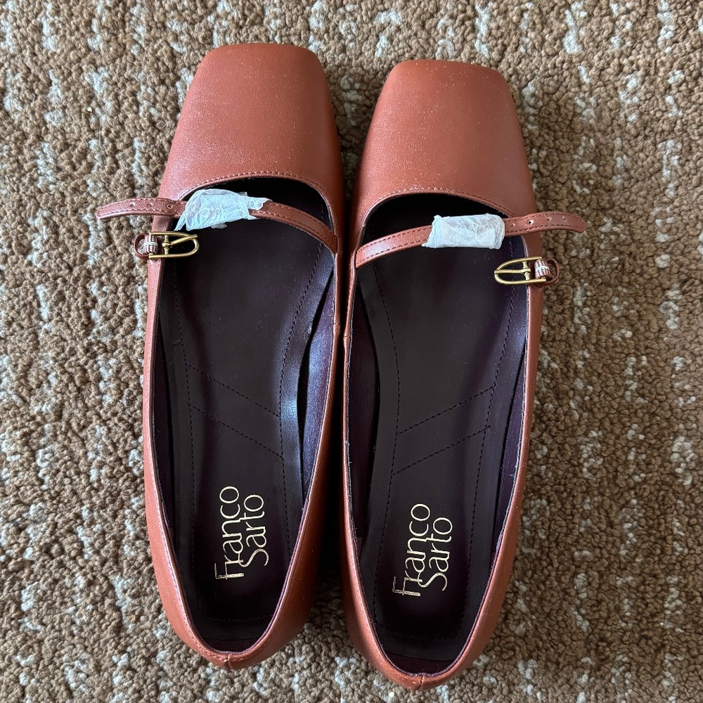 Franco Sarto Flat: Dark Tan